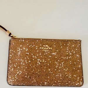 Coach sparkly wristlet wallet